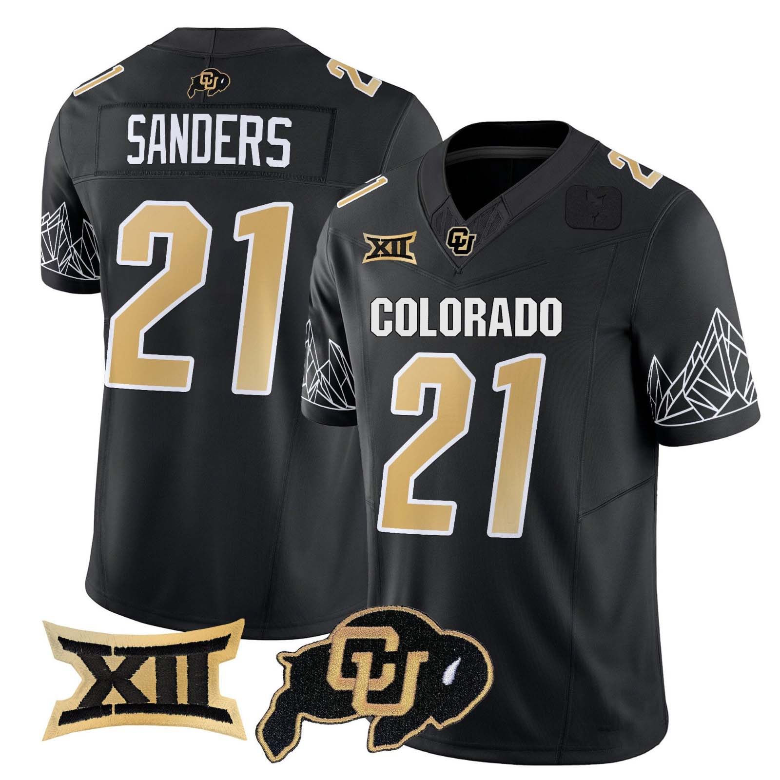 Custom #21 Black 2024 Football Shirt Top