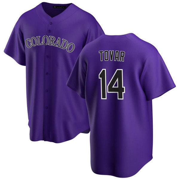 Custom #14 Purple COL Baseball Shirt Top
