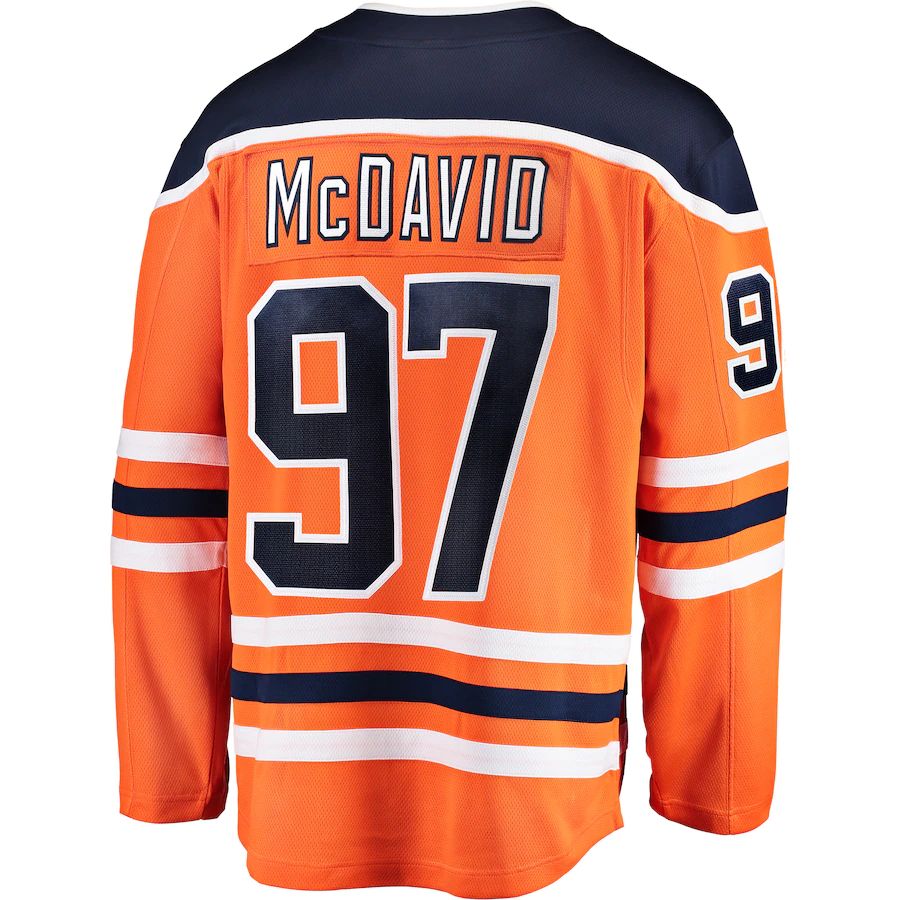 Custom #97 Orange EDM Hockey Shirt Top