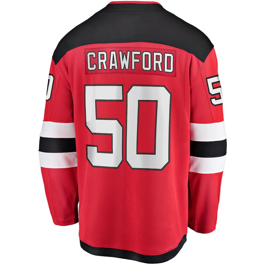 Custom #50 Red NJD Hockey Shirt Top