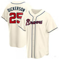 Custom #25 Cream ATL Baseball Shirt Top