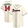 Custom #14 Cream ATL Baseball Shirt Top