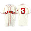 Custom #3 Cream Throwback ATL Baseball Shirt Top