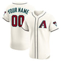 Custom Cream ARI Baseball Shirt Top