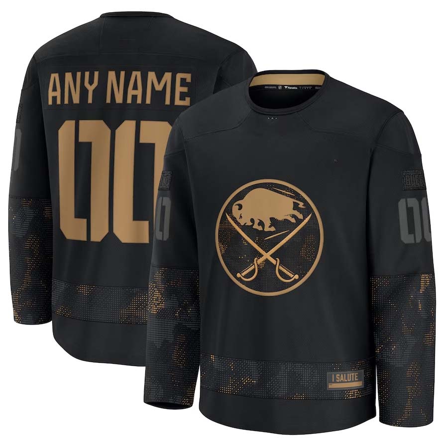 Custom Black 2024 BUF Hockey Shirt Top