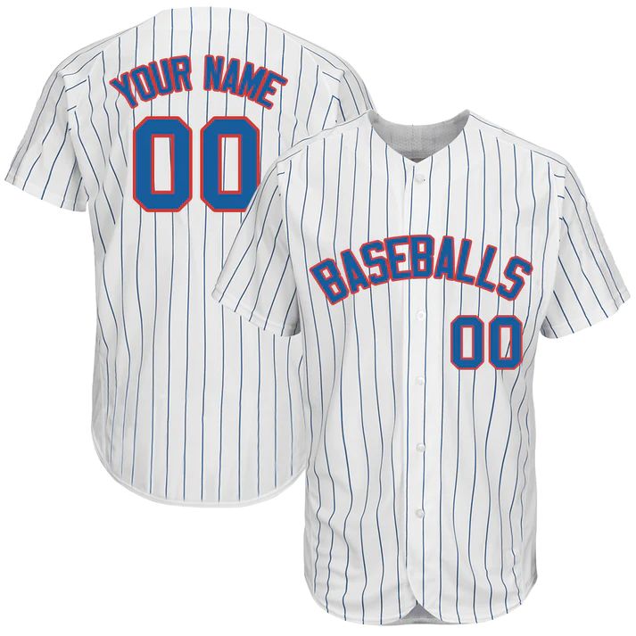 Custom White CWS Baseball Shirt Top
