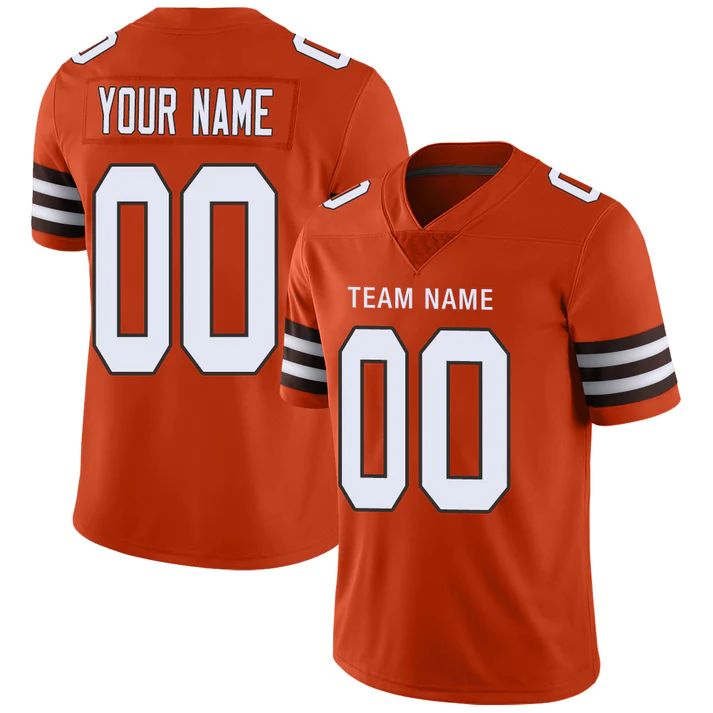 Custom Orange CLE Football Shirt Top