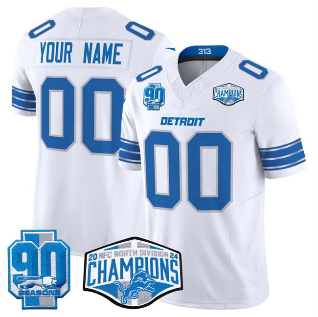 Custom White 2024 DET Football Shirt Top