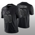 Custom Black DET Football Shirt Top