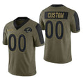 Custom Olive 2021 LAR Football Shirt Top