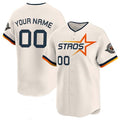 Custom Cream 2025 City Connect HOU Baseball Shirt Top