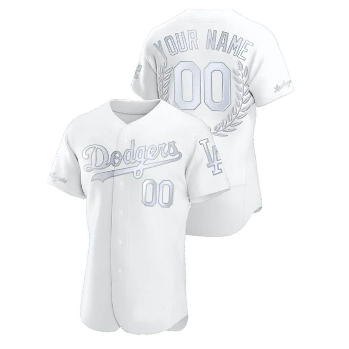 Custom White LAD Baseball Shirt Top