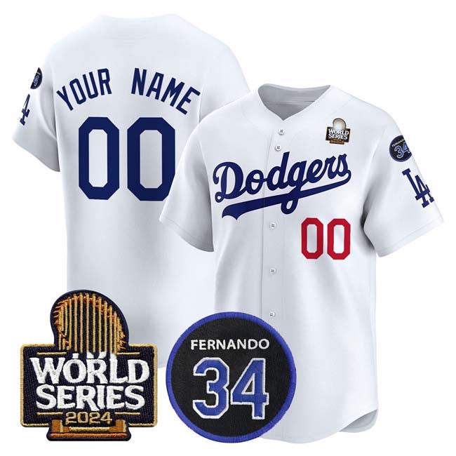 Custom White 2024 LAD Baseball Shirt Top