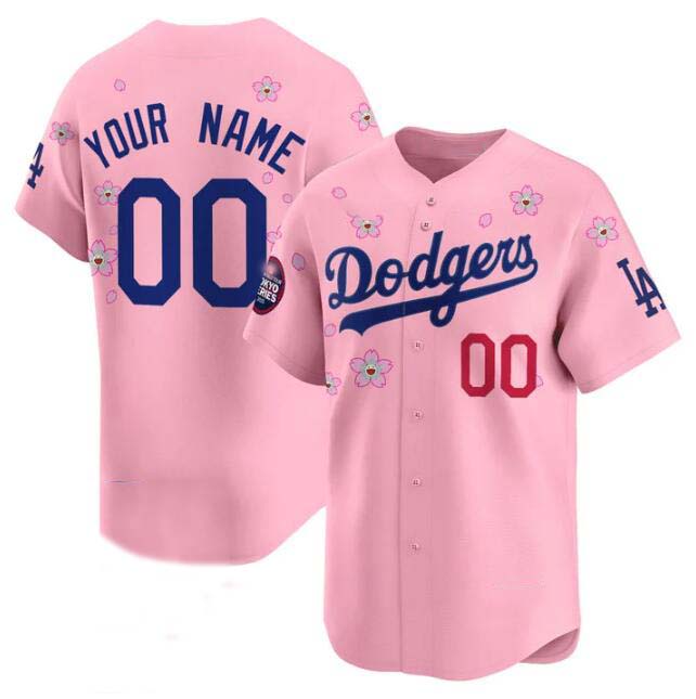 Custom Pink 2025 LAD Baseball Shirt Top