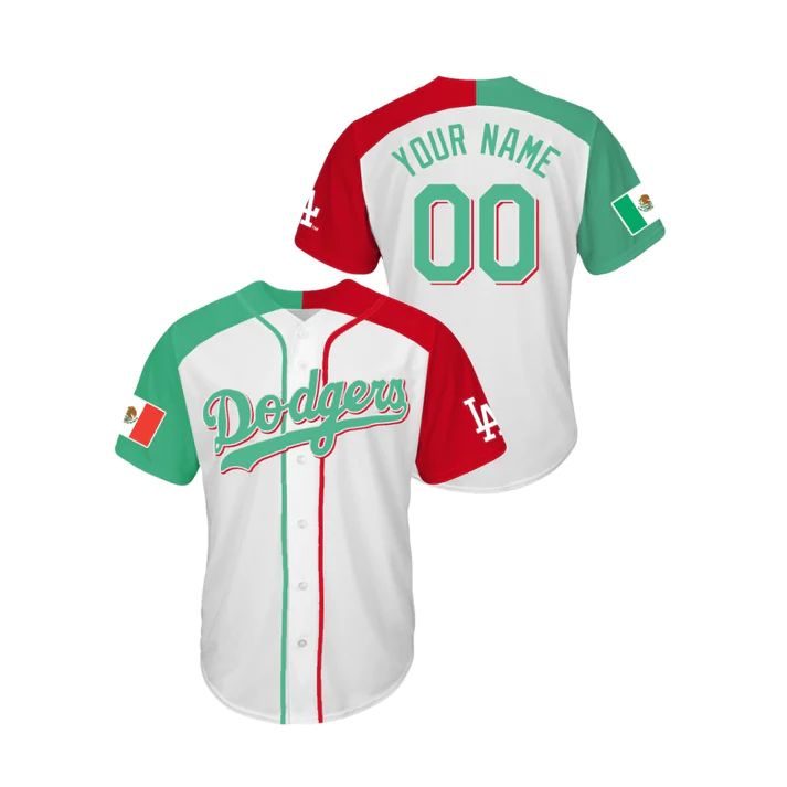 Custom White LAD Baseball Shirt Top