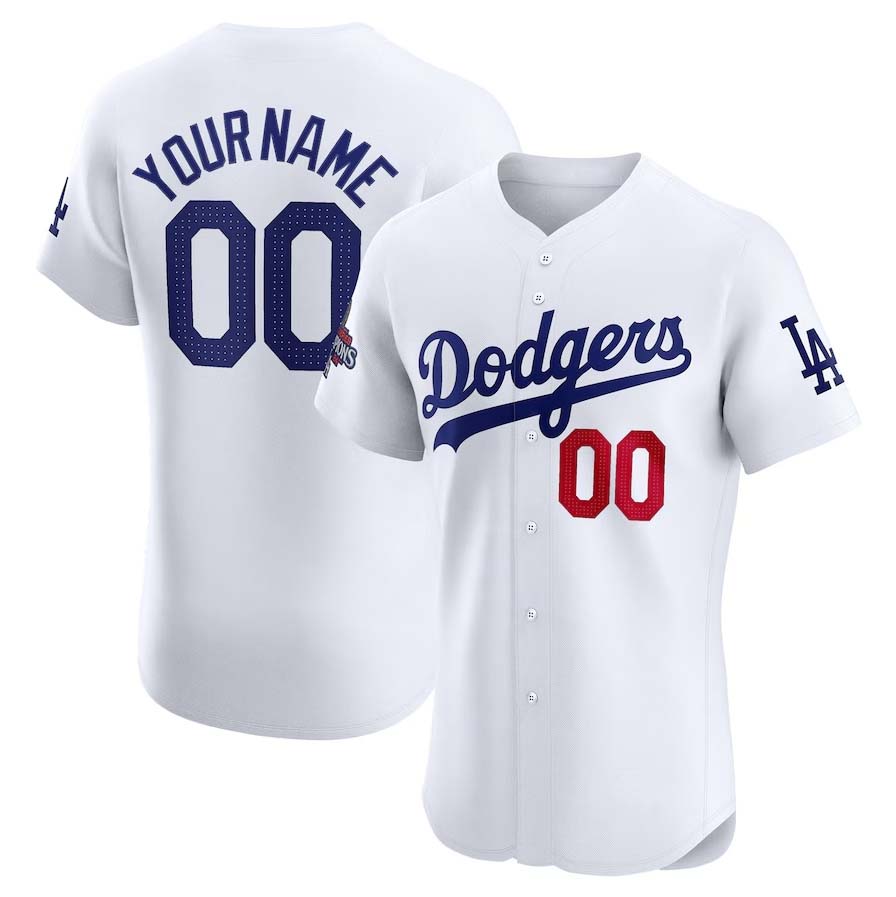 Custom White 2024 World Series Champions LAD Baseball Shirt Top