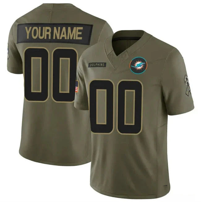 Custom Olive 2025 MIA Football Shirt Top