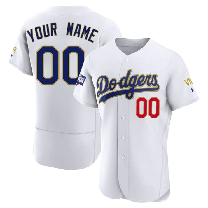 Custom White LAD Baseball Shirt Top
