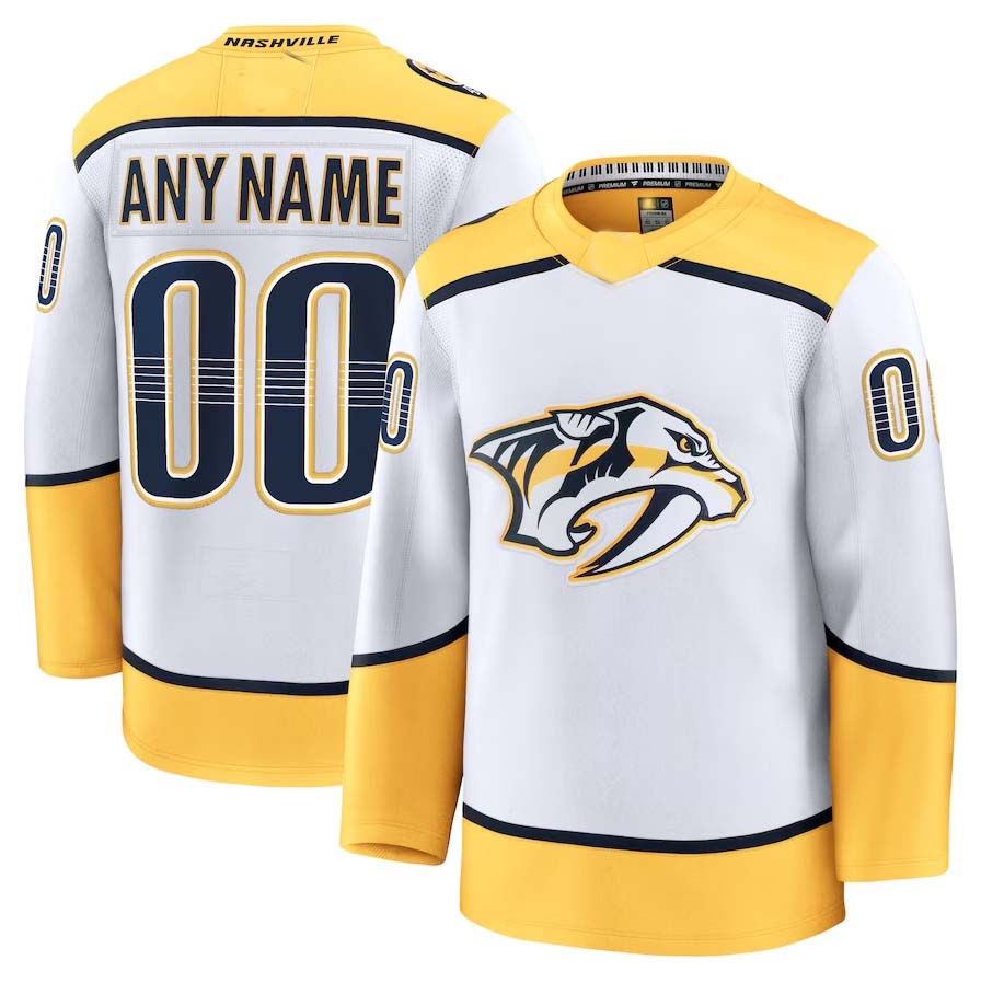 Custom White NSH Hockey Shirt Top