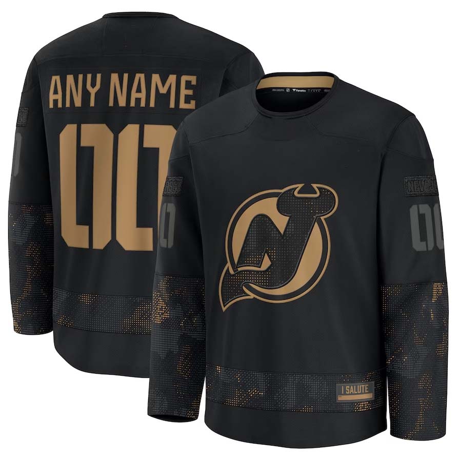 Custom Black 2024 NJD Hockey Shirt Top