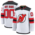 Custom White NJD Hockey Shirt Top
