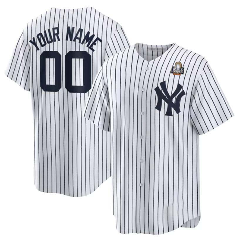 Custom White 2024 NYY Baseball Shirt Top