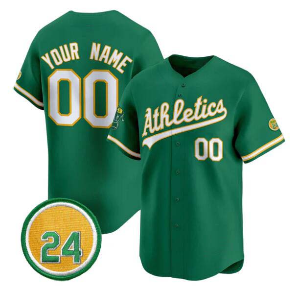 Custom Green OAK Baseball Shirt Top