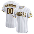 Custom White SD Baseball Shirt Top