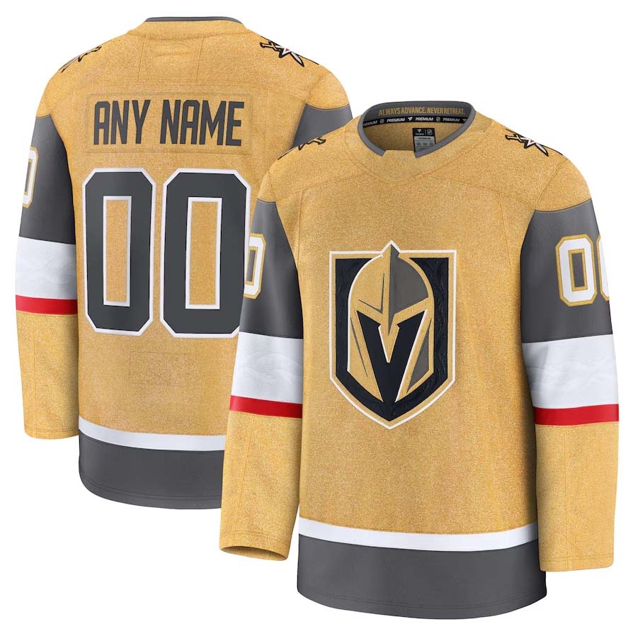 Custom Gold VGK Hockey Shirt Top
