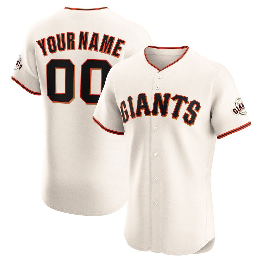 Custom Cream SF Baseball Shirt Top