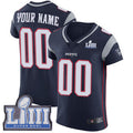 Custom Navy Blue Super Bowl NE Football Shirt Top