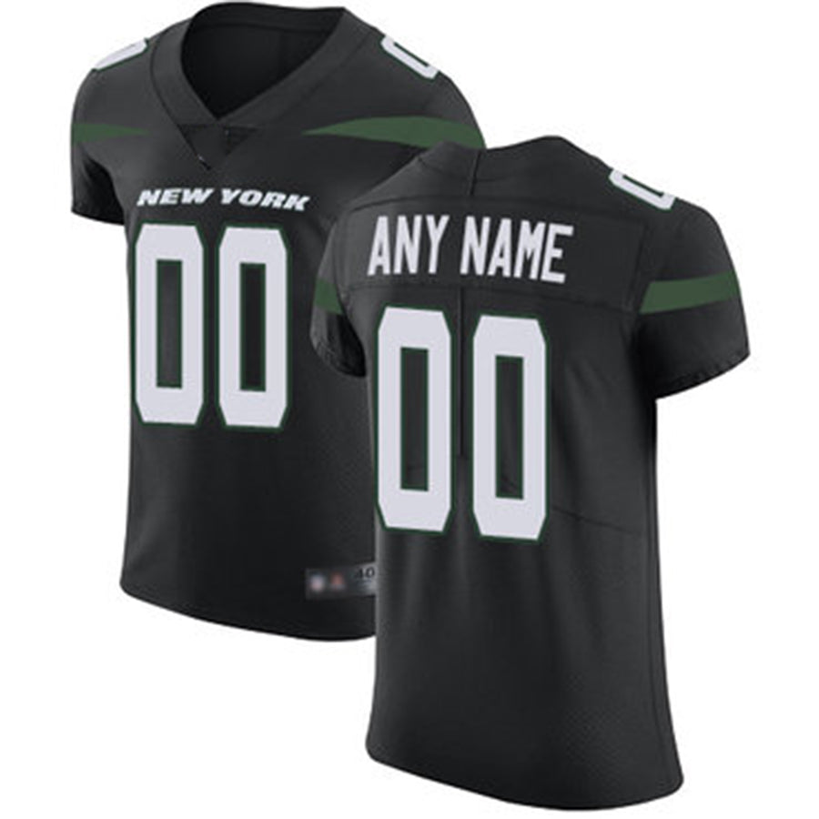 Custom Black NYJ Football Shirt Top