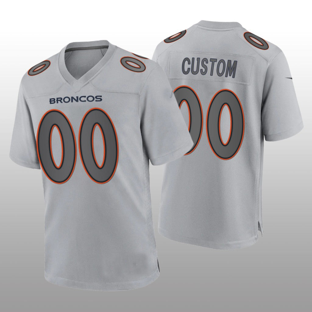 Custom Gray DEN Football Shirt Top