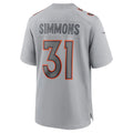 Custom #31 Gray DEN Football Shirt Top