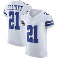 Custom #21 White DAL Football Shirt Top