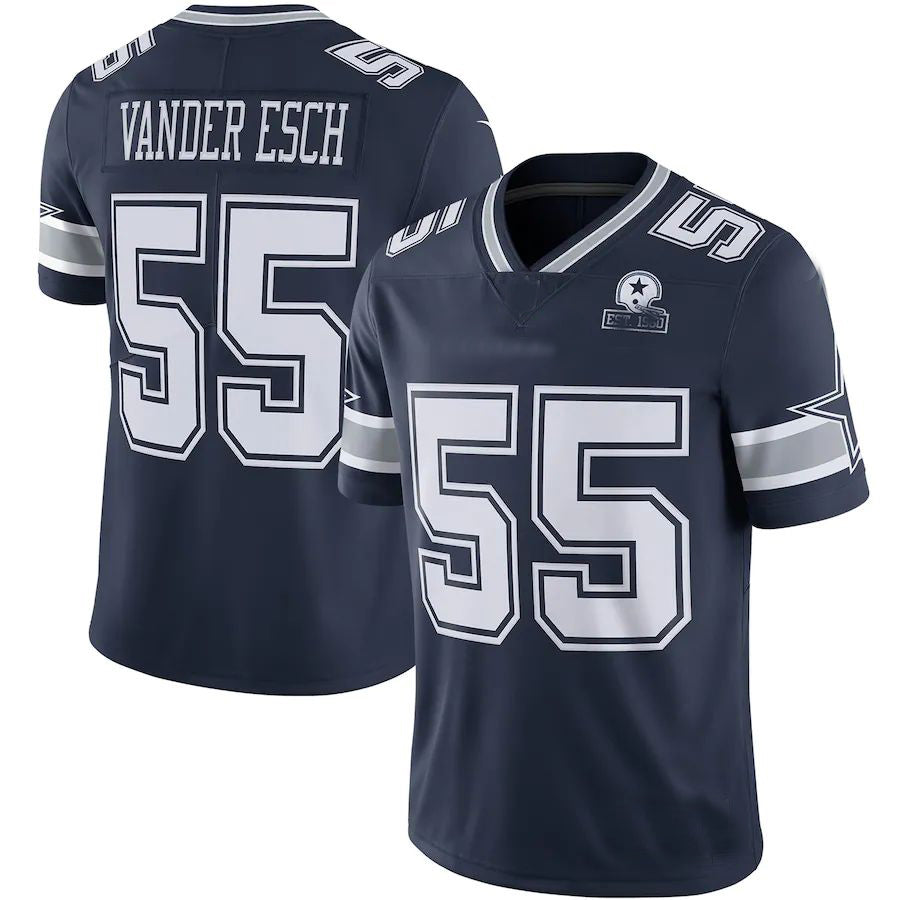 Custom #55 Navy DAL Football Shirt Top