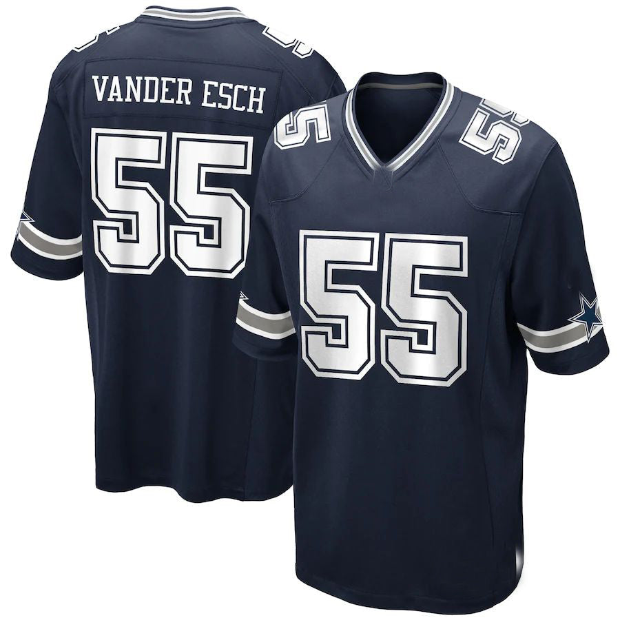 Custom #55 Navy DAL Football Shirt Top