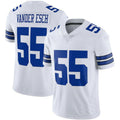 Custom #55 White DAL Football Shirt Top