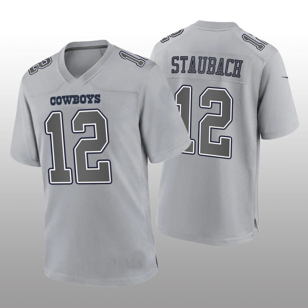 Custom #12 Gray DAL Football Shirt Top
