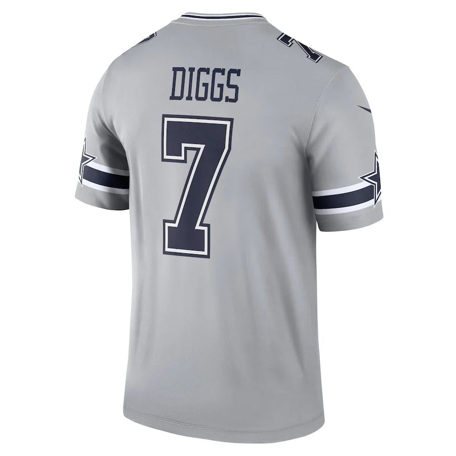 Custom #7 Gray DAL Football Shirt Top