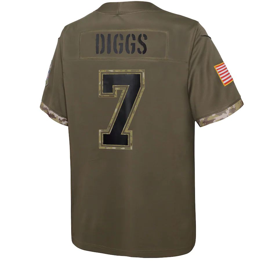 Custom #7 Olive 2022 DAL Football Shirt Top