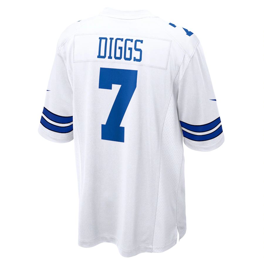 Custom #7 White DAL Football Shirt Top