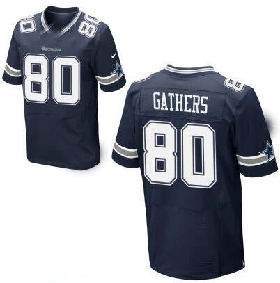 Custom #80 Navy Blue DAL Football Shirt Top