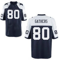 Custom #80 Navy Blue DAL Football Shirt Top