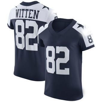 Custom #82 Navy Blue DAL Football Shirt Top