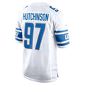 Custom #97 White 2022 DET Football Shirt Top