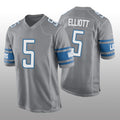 Custom #5 Silver DET Football Shirt Top