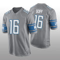Custom #16 Silver DET Football Shirt Top