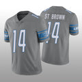Custom #14 Silver DET Football Shirt Top