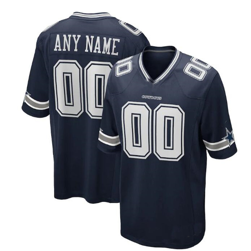 Custom Navy DAL Football Shirt Top